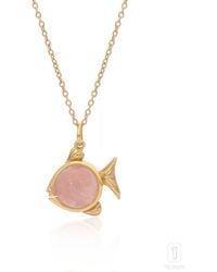 The Jewelz - 'Blush Current' Natural Rose Quartz 925 Necklace - Lyst