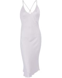 Bown of London - Bushra Vegan Silk Pearly Cupro Midi Dress - Lyst
