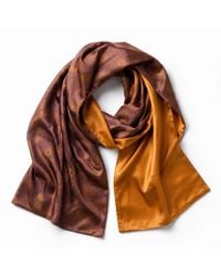 Silk and Bears - Amber & Reversible Jacquard Silk Evening Shawl — Soirée Collection - Lyst