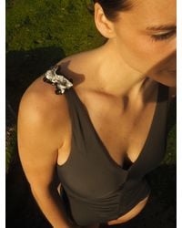 Elevaa - Broche Murano Negro - Lyst