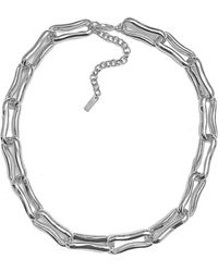 Adriana Pappas Designs - Oblong Links Necklace- Rhodium - Lyst