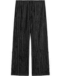 Nocturne - Textured Relaxed-Fit Pants - Lyst