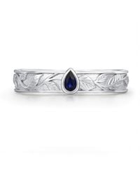 Azura Jewelry New York - Mallorn Leaf Sapphire Band Vermeil - Lyst