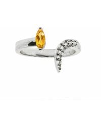 NASI SILVER - Croctail Marquise Ring- Citrine - Lyst