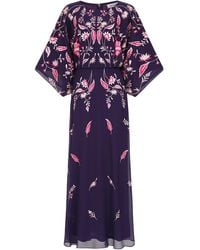 frill embroidered maxi dress product info and reviews LINEN LILY EMBROIDERY MAXI DRESS