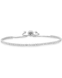 Kylie Harper - Petite Diamond Cz Adjustable Tennis Bracelet - Lyst