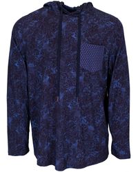 lords of harlech - Horace Paisley Swirl Hoodie In Navy - Lyst