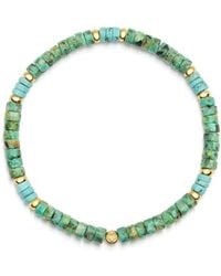 Nialaya - Wristband With And African Heishi Beads - Lyst