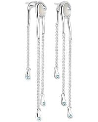 Lucy Quartermaine - Sterling Pearl Drop Earrings With Swarovski Crystals - Lyst