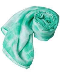 Silk and Bears - Mint Shibori Silk Shawl – Hand-Dyed Mulberry Silk Wrap - Lyst
