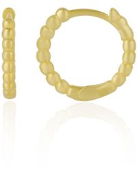 Spero London - Bead Hoop Sterling Earring - Lyst