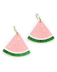 By Chavelli - Watermelon Wedge Dangly Hoop Earrings - Lyst