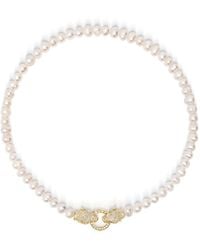Nialaya - Pearl Choker With Double Panther Head - Lyst