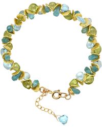 Lori Kaplan Design - Signature Ocean Wave Peridot Apatite Topaz Bracelet - Lyst