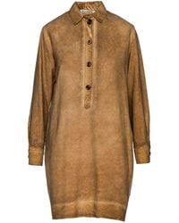Conquista - Tencel Taupe Shirt Dress - Lyst