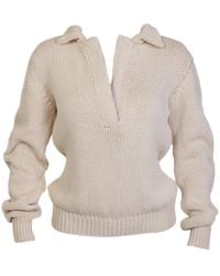 Maison Bogomil - Neutrals Chunky Collared Sweater - Lyst