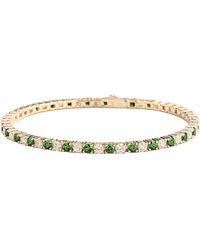 Juvetti - Ciclo Emerald & Diamond Round Tennis Bracelet - Lyst