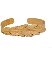 Ebru Jewelry - Cleopatra Leaf Cuff Bracelet - Lyst