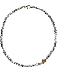 Larsuu - Heart Orbit Hematite Necklace - Lyst