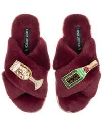 Laines London - Classic Laines Slippers With Bubbles Darling Brooches - Lyst