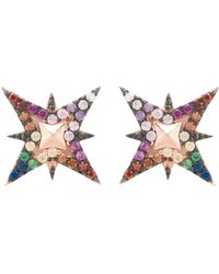 LÁTELITA London - North Star Rainbow Stud Earrings Rosegold - Lyst