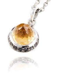 The Jewellery Store London - Istanbul Soul Citrine And Spinel Pendant Necklace - Lyst