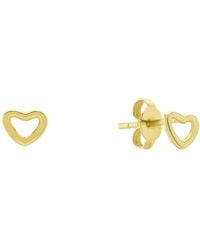 Auree - Verona Mini Vermeil Love Heart Stud Earrings - Lyst