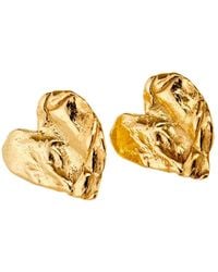Posh Totty Designs - Fortune Heart Stud Earrings - Lyst