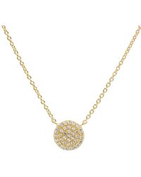 KAMARIA - Pave Disk Necklace - Lyst