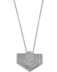 Edge Only - Abstract Hexagon Pendant Sterling - Lyst