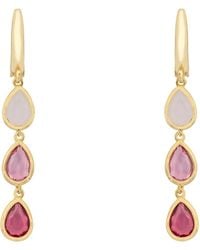 LÁTELITA London - Sardinia Triple Teardrop Earrings The Pinks - Lyst