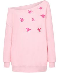 James Steward - Embroidered Bee Oversized Sweatshirt - Lyst