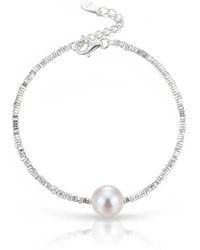 Angel Barocco - Beaded Bracelet With A Freshwater Pearl - Lyst