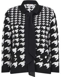 Peraluna - Houndstooth Patterned Knitwear Short Jacket - Lyst