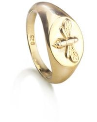 The Jewellery Store London - Bee Signet Ring - Lyst