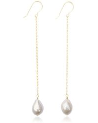 Kiri & Belle - Alina Long Chain Pearl Filled Earrings - Lyst