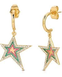 Glamrocks Jewelry - Shine On Hoops- /Fuchsia - Lyst