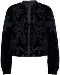 Rose & Nancy - Lori Velvet Embroidered Quilt Jacket - Lyst