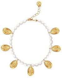 Adriana Pappas Designs - Pearl & Shell Charms Anklet - Lyst