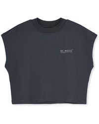 Sea_Washed - Organic Cotton Cropped Tee, -Blu - Lyst