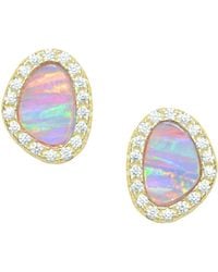 KAMARIA - Opal Pebble Stud Earrings - Lyst