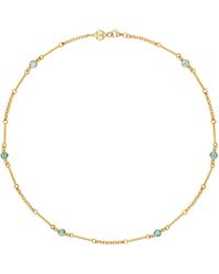 Zoe & Morgan - Azalea Necklace Gold Blue Apatite - Lyst