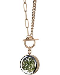 My Little Nature - Plated Moss Necklace – Handcrafted Nature Jewelry By Artisan With Real Moss - Lyst
