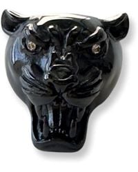 Jagged Halo Jewelry - Maximus Panther Ring Rhodium - Lyst