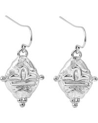 Seven Saints - Libra Vintage-Style Dangle Earrings, Rhodium Plated - Lyst