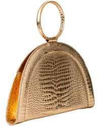 Laura Olaru - Fany Maxi Croco Leather Bag - Lyst
