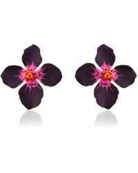 Milou Jewelry - Clover Flower Earrings - Lyst