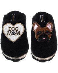 Laines London - Teddy Closed Toe Slippers With Cookie The Frenchie & Dog Mum Mom Brooches - Lyst