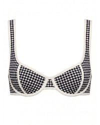 Montce - Micro Gingham Romy Binded Bikini Top - Lyst