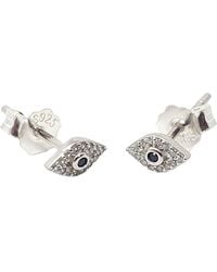 Sophelia - Dainty Evil Eye Minimalist Stud Earrings - Lyst